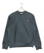 Carhartt WIPカーハート）の古着「AMERICAN SCRIPT SWEATSHIRT」｜ブルー