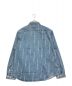 SUPREME (シュプリーム) Logo Stripe Jacquard Denim Shirt インディゴ サイズ:M：10800円