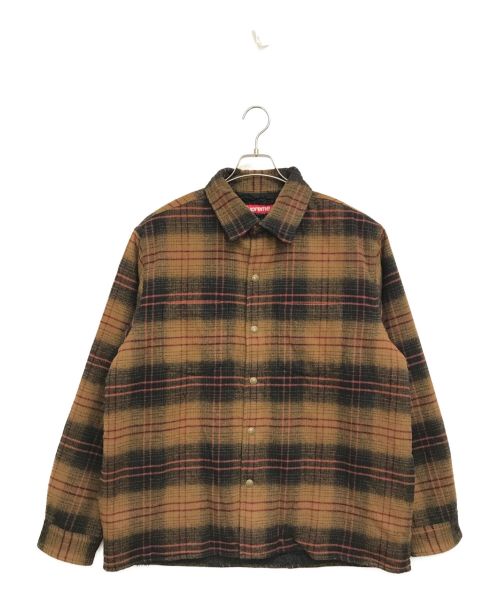 SUPREME（シュプリーム）SUPREME (シュプリーム) 23AW Lined Flannel Snap Shirt ブラウン×ブラック サイズ:Lの古着・服飾アイテム