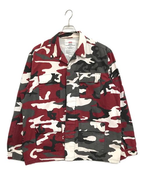 SUPREME（シュプリーム）SUPREME (シュプリーム) 18SS BDU Shirt Red Camo グレー×レッド サイズ:Lの古着・服飾アイテム