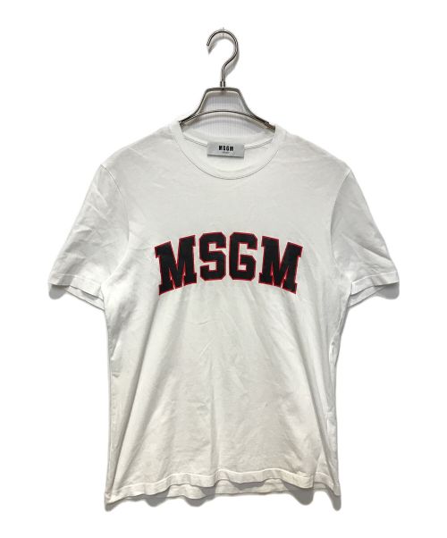 MSGM（エムエスジーエム）MSGM (エムエスジーエム) ロゴプリントTシャツ ホワイト サイズ:XSの古着・服飾アイテム