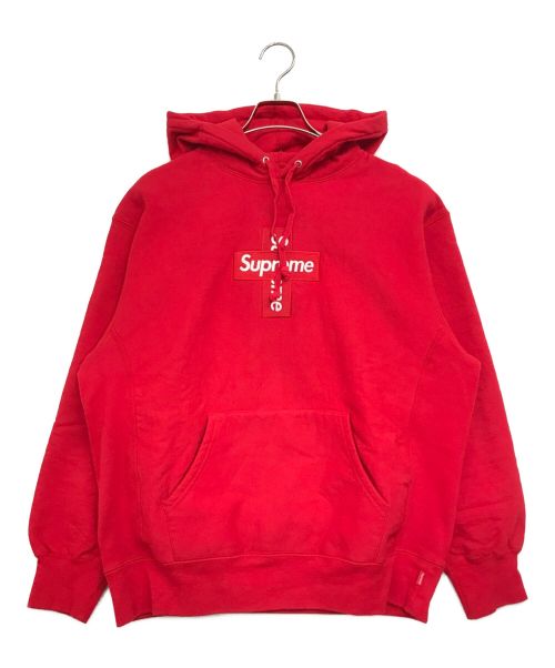 SUPREME（シュプリーム）SUPREME (シュプリーム) Cross Box Logo Hooded Sweatshirt レッド サイズ:Mの古着・服飾アイテム