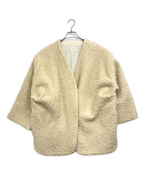 ARGUE（アーギュ）ARGUE (アーギュ) ITALY FUR PILE BOA COAT ホワイト サイズ:FREEの古着・服飾アイテム