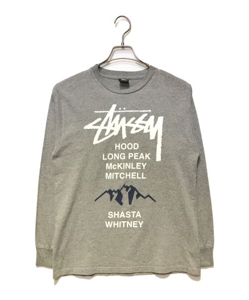 stussy（ステューシー）stussy (ステューシー) プリントロングスリーブカットソー ホワイト サイズ:Mの古着・服飾アイテム