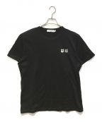 maison kitsuneメゾンキツネ）の古着「ビッグパステルフォックスヘッドロゴTシャツ」｜ブラック
