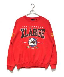 X-LARGE（エクストララージ）の古着「HOCKEY CREWNECK SWEAT」｜レッド