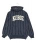 KEBOZ（ケボズ）の古着「STRIPE UC SWEAT HOODI」｜ネイビー