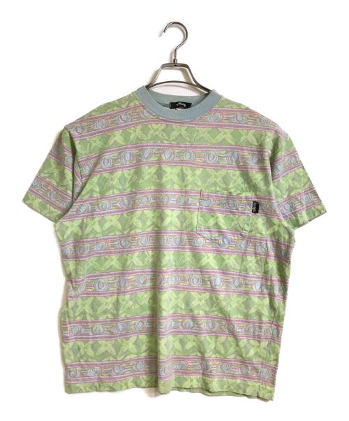 stussy（ステューシー）stussy (ステューシー) 【OLD】80's総柄Tシャツ レッド×グリーン サイズ:Mの古着・服飾アイテム