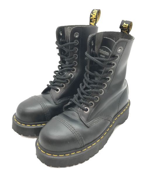 Dr.Martens（ドクターマーチン）Dr.Martens (ドクターマーチン) スチールトゥ10ホールブーツ ブラック サイズ:22.5㎝の古着・服飾アイテム