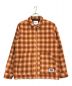 BUTTER GOODS（バターグッズ）の古着「Chore Plaid Check Overshirt」｜ホワイト×オレンジ