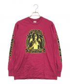 Hysteric Glamour×SUPREMEヒステリックグラマー×シュプリーム）の古着「21SS L/S Tee」｜ピンク