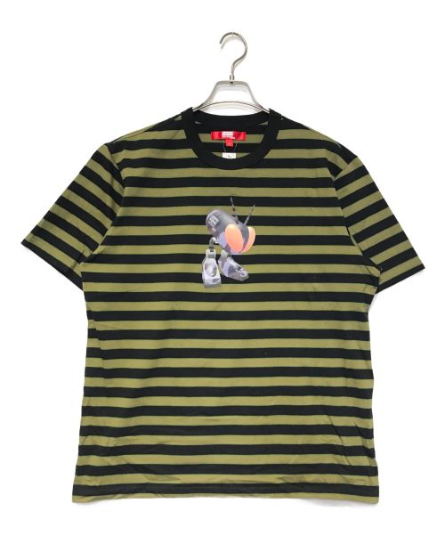 SUPREME（シュプリーム）SUPREME (シュプリーム) COMME des GARCONS JUNYA WATANABE MAN (コムデギャルソンジュンヤワタナベマン) Stripe S/S Top Black ボーダーTシャツ ブラック×グリーン サイズ:Lの古着・服飾アイテム