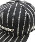 中古・古着 SUPREME (シュプリーム) New Era (ニューエラ) Text Stripe BLACK CAP ブラック サイズ:7 3/8（58.7㎝）：7800円