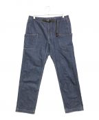 GRAMICCI×GRIP SWANYグラミチ×グリップスワニー）の古着「別注STRETCH DENIM GARDEN PANTS」｜インディゴ