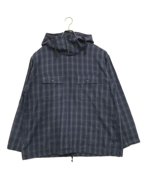 Engineered Garments（エンジニアド ガーメンツ）Engineered Garments (エンジニアド ガーメンツ) Cagoule Shirt ネイビー×グレー サイズ:Mの古着・服飾アイテム