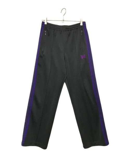 Needles（ニードルズ）Needles (ニードルズ) 別注TRACK PANTS - POLY SMOOTHトラックパンツ ブラック×パープル サイズ:Sの古着・服飾アイテム