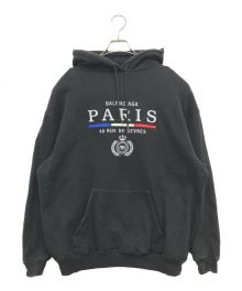 BALENCIAGA（バレンシアガ）の古着「19AW Paris Flag Hoodie」｜ブラック