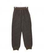 YOKEヨーク）の古着「BIAS BOADER KNIT PANTS」｜ブラウン