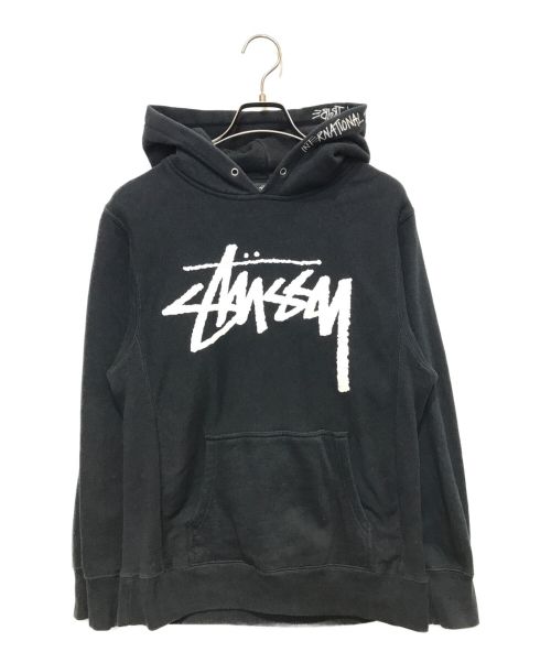 stussy（ステューシー）stussy (ステューシー) ロゴパーカー ブラック サイズ:Sの古着・服飾アイテム