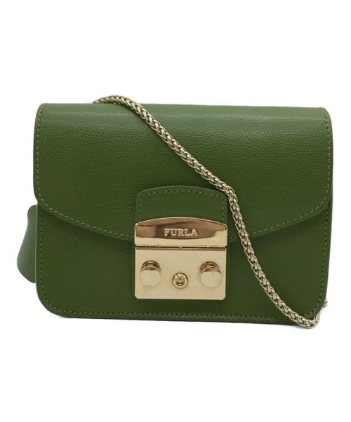 FURLA（フルラ）FURLA (フルラ) メトロポリスチェーンショルダーバッグ グリーン サイズ:下記参照の古着・服飾アイテム