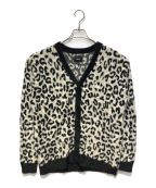 HUFハフ）の古着「SNOW LEOPARD CARDIGAN」｜ブラック×ホワイト