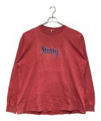 stussyステューシー）の古着「［古着］90's ロゴカットソー」｜レッド