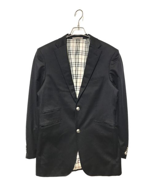 BURBERRY BLACK LABEL（バーバリーブラックレーベル）BURBERRY BLACK LABEL (バーバリーブラックレーベル) 裏地チェック 2Bジャケット ブラック サイズ:Ｌの古着・服飾アイテム