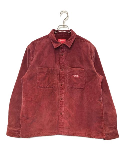 SUPREME（シュプリーム）SUPREME (シュプリーム) 23FW Quilted Corduroy Shirt レッド サイズ:Sの古着・服飾アイテム