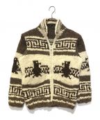 CANADIAN SWEATER COMPANYカナディアンセーターカンパニー）の古着「［古着］サンダーバードカウンチンジャケット」｜ブラウン×ホワイト