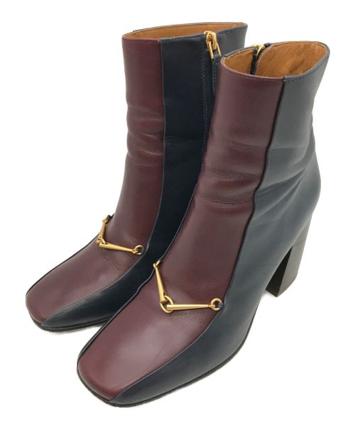 TORY BURCH（トリーバーチ）TORY BURCH (トリーバーチ) EQUESTRIAN LINK BOOT ネイビー サイズ:7 1/２(約24.5㎝)の古着・服飾アイテム