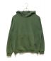 LOS ANGELES APPAREL（ロサンゼルスアパレル）の古着「14OZ. HEAVY FLEECE HOODED PULLOVER SWEATSHIRT」｜グリーン