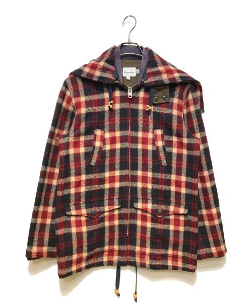 STEVEN ALAN（スティーブンアラン）STEVEN ALAN (スティーブンアラン) WOOLRICH (ウールリッチ) 別注 フーデッドコート レッド サイズ:Mの古着・服飾アイテム