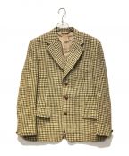 Harris Tweed×Dunn&coハリスツイード×ダン＆カンパニー）の古着「［古着］ヴィンテージチェックテーラードジャケット」｜ブラウン×ベージュ