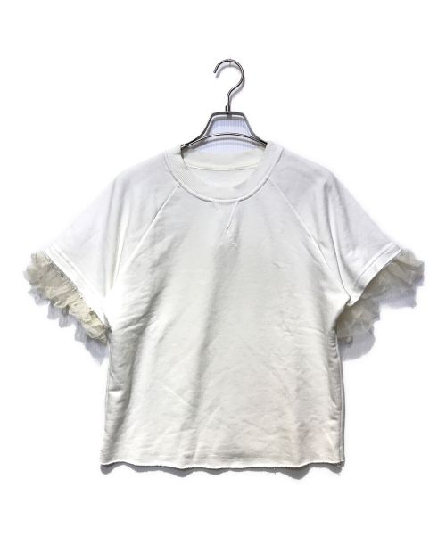 MM6 Maison Margiela（エムエムシックス メゾンマルジェラ）MM6 Maison Margiela (エムエムシックス メゾンマルジェラ) Tulle sweat ホワイト サイズ:Mの古着・服飾アイテム