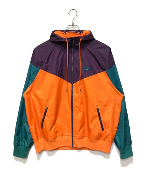 NIKE（ナイキ）NIKE (ナイキ) ナイロンジャケット パープル×オレンジ サイズ:XLの古着・服飾アイテム