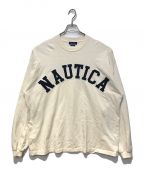 NAUTICAノーティカ）の古着「［古着］ロゴヘビーオンス長袖Tシャツ」｜ベージュ