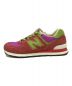 NEW BALANCE (ニューバランス) STRAY RATS (ステイラッツ) ローカットスニーカー ピンク×レッド サイズ:27.5cm：7000円