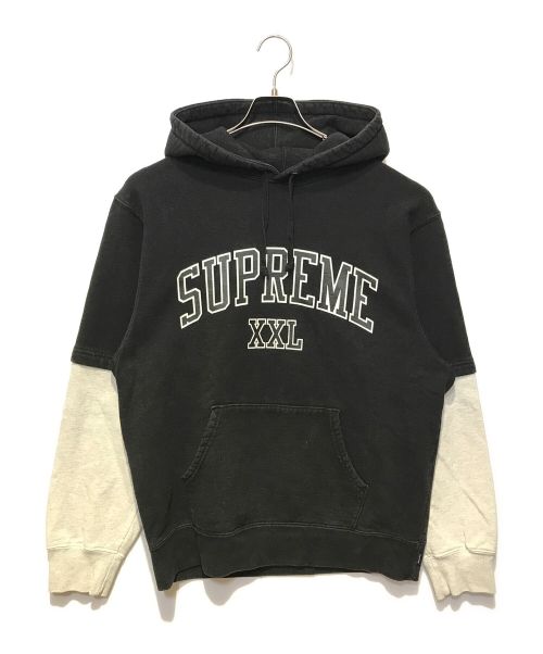 SUPREME（シュプリーム）SUPREME (シュプリーム) 20SS XXL Hooded Sweatshirt グレー×ブラック サイズ:Mの古着・服飾アイテム