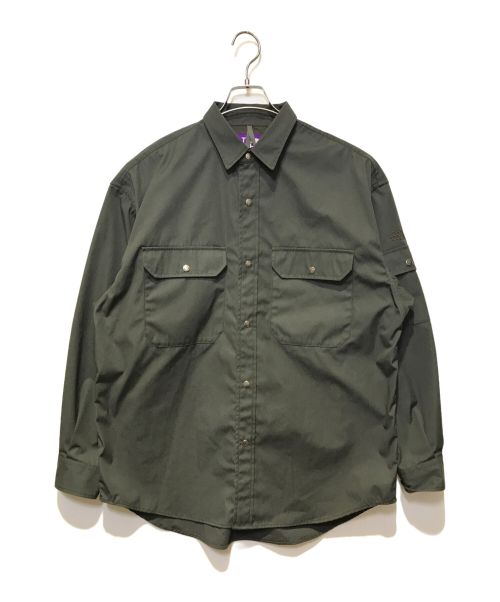 THE NORTHFACE PURPLELABEL（ザ・ノースフェイス パープルレーベル）THE NORTHFACE PURPLELABEL (ザ・ノースフェイス パープルレーベル) 65 35 CPO SHIRT グレー サイズ:Ｌの古着・服飾アイテム