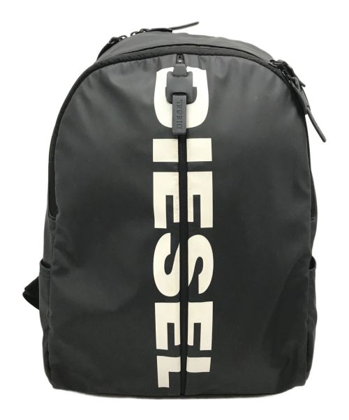 DIESEL（ディーゼル）DIESEL (ディーゼル) ロゴデザインバックパック ブラック サイズ:下記参照の古着・服飾アイテム