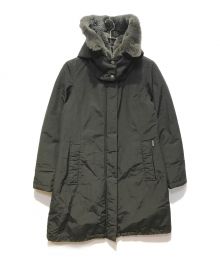 WOOLRICH（ウールリッチ）の古着「BOW BRIDGE ラビットファー ダウンコート」｜ブラック