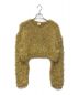 6(ROKU) BEAUTY&YOUTH（ロク ビューティーアンドユース）の古着「LAME FUR MOTIF SHORT PULLOVER KNIT / ニット」｜ゴールド