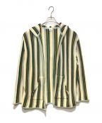 6(ROKU) BEAUTY&YOUTHロク ビューティーアンドユース）の古着「COTTON MULTI STRIPE HOODIE」｜ベージュ