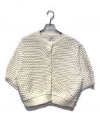 CLANEクラネ）の古着「3D DOT HALF SLEEVE KNIT CARDIGAN」｜ホワイト