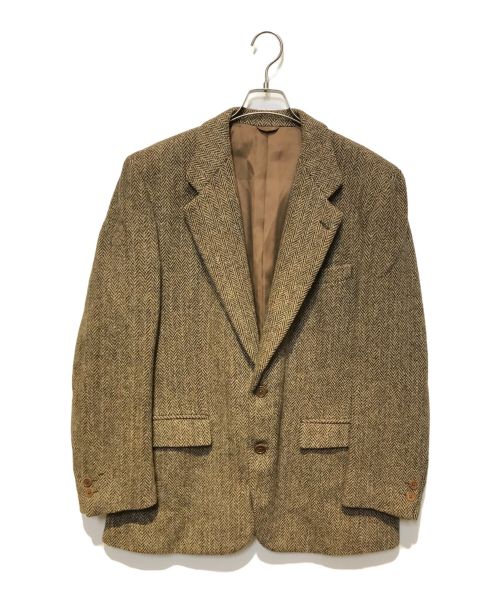 RING JACKET（リングジャケット）RING JACKET (リングジャケット) BEAMS F (ビームスエフ) Harris Tweed (ハリスツイード) 別注テーラード ベージュ サイズ:下記参照の古着・服飾アイテム