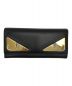 FENDI（フェンディ）の古着「Monster Eyes Continental Smooth Leather Wallet」｜ブラック