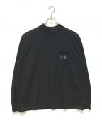 THE NORTHFACE PURPLELABELザ・ノースフェイス パープルレーベル）の古着「Field Mockneck Long Sleeve Tee」｜ブラック×パープル