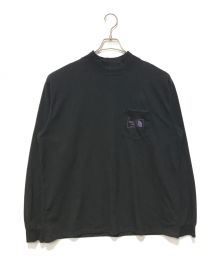 THE NORTHFACE PURPLELABEL（ザ・ノースフェイス パープルレーベル）の古着「Field Mockneck Long Sleeve Tee」｜ブラック×パープル