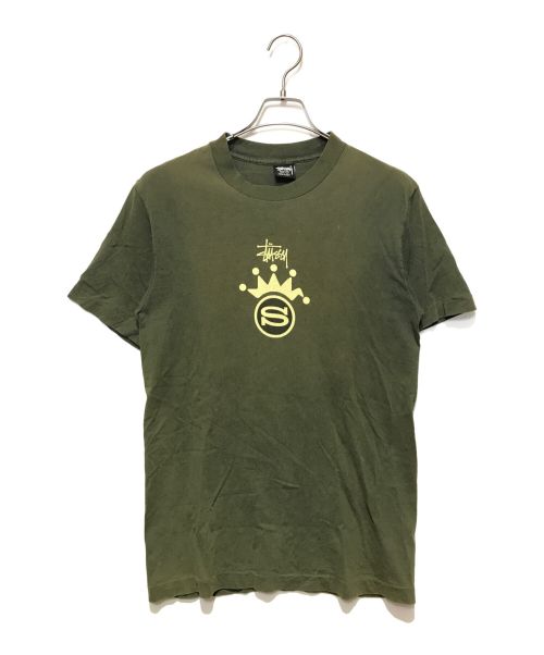 stussy（ステューシー）stussy (ステューシー) 【OLD】80's クラウンSロゴTシャツ カーキ サイズ:Mの古着・服飾アイテム