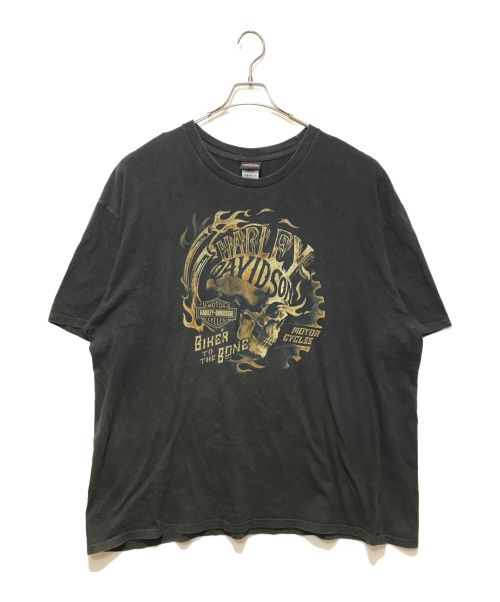 HARLEY-DAVIDSON（ハーレーダビッドソン）HARLEY-DAVIDSON (ハーレーダビッドソン) ［古着］スカルプリントTシャツ ブラック サイズ:3XLの古着・服飾アイテム